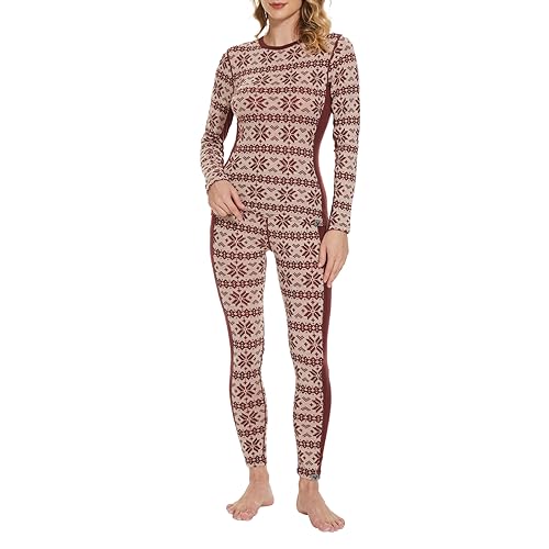 MERINNOVATION 100% Merino Unterwäsche Damen Set Leicht, Mittelgewicht, Thermounterwäsche Merinowolle, Langarm Shirt und Unterhosen Damen von MERINNOVATION