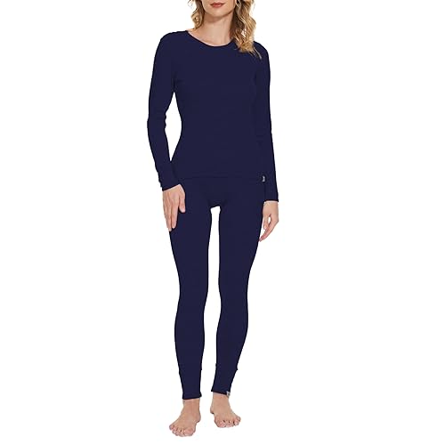 MERINNOVATION 100% Merino Unterwäsche Damen Set Leicht, Mittelgewicht, Thermounterwäsche Merinowolle, Langarm Shirt und Unterhosen Damen von MERINNOVATION