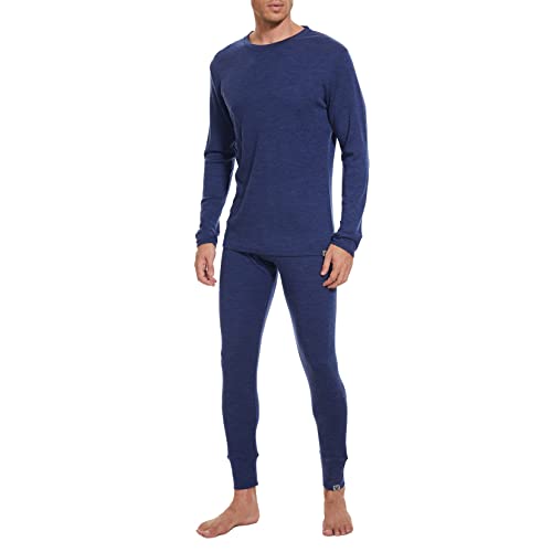 MERINNOVATION 100% Merino Unterwäsche Harren Set Leicht, Mittelgewicht, Thermounterwäsche Merinowolle, Langarm Shirt von MERINNOVATION