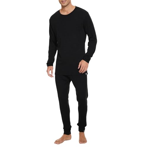 MERINNOVATION 100% Merino Unterwäsche Herren Set Leicht, Mittelgewicht, Thermounterwäsche Merinowolle, Langarm Shirt und Hose von MERINNOVATION