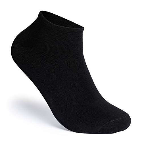 MERISH 10er Sneaker Socken Herren & Damen Sneakersocken kurze Halbsocken Unisex (47-50, 101b Schwarz 10er Pack) von MERISH