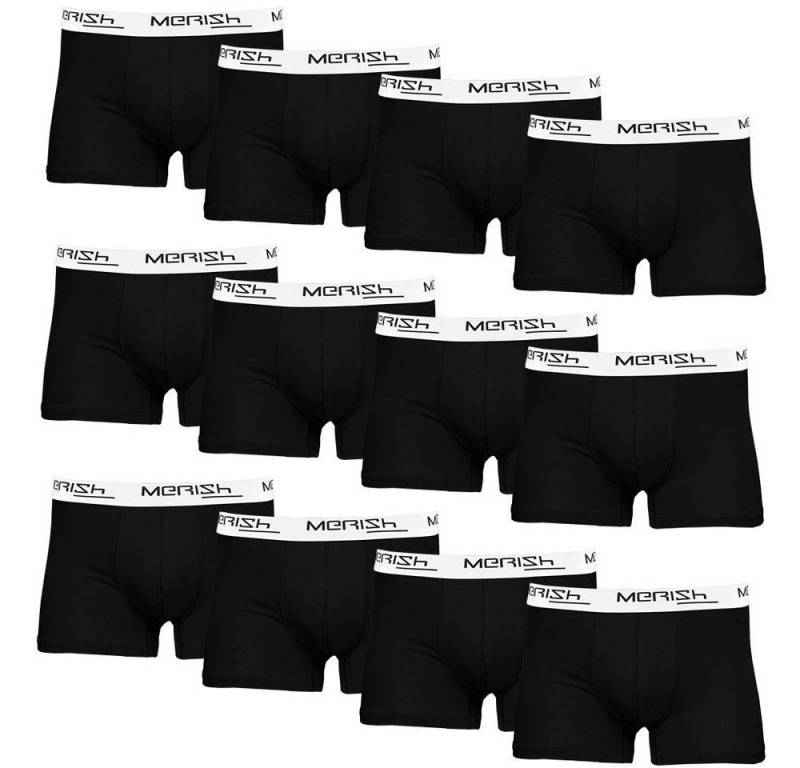 MERISH Boxershorts MERISH Boxershorts Herren 12 Stück S-7XL Baumwolle Schwarz-Weiß 3XL (Vorteilspack, 12er Pack) S - 7XL von MERISH