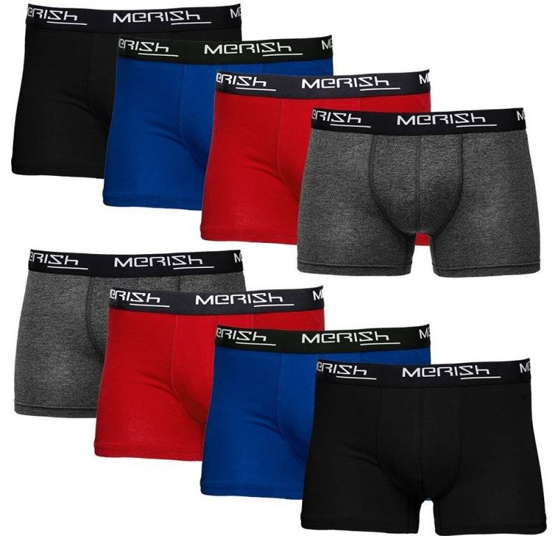 MERISH Boxershorts MERISH Boxershorts Herren 8 Stück S-7XL 216f-Mehrfarbig S (Vorteilspack, 8er-Pack) S - 7XL von MERISH