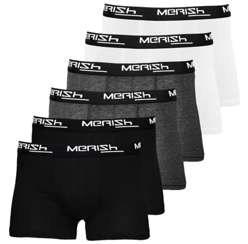 MERISH Boxershorts Herren 8er/12er Pack S-5XL Unterwäsche Unterhosen Männer Men Retroshorts New (3XL, 206a 6er Set Mehrfarbig) von MERISH