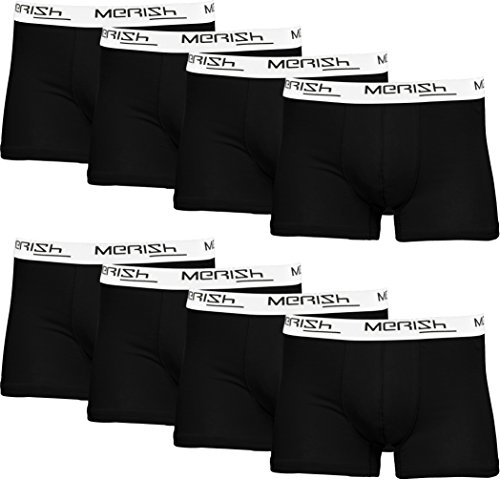 MERISH Boxershorts Herren 8er Pack S-5XL Unterwäsche Unterhosen Männer Men (4XL, 215b 8er Set Mehrfarbig) von MERISH