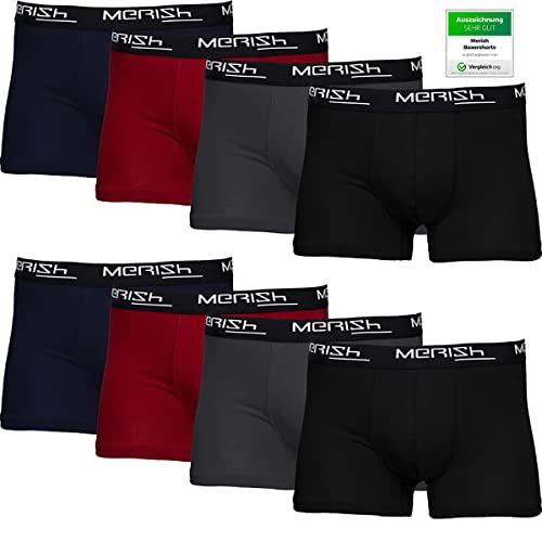 MERISH Boxershorts Herren Mehrfarbig Retroshorts 4er/8er Set Modell 216b S von MERISH