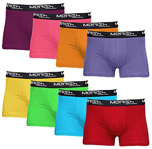 MERISH Boxershorts Herren 8er Pack S-5XL Unterwäsche Unterhosen Männer Men (XL, 216a 8er Set Mehrfarbig) von MERISH