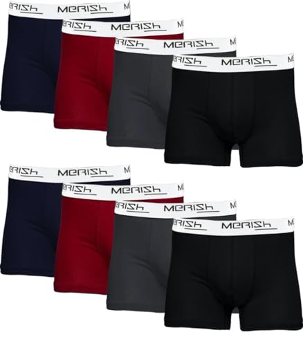 MERISH Boxershorts Men Herren 8er Pack Unterwäsche Unterhosen Männer Retroshorts 216 (XXL, 216c 8er Set Mehrfarbig) von MERISH