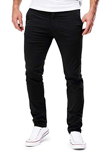 MERISH Chino Herren Slim fit Chinohose Stretch Designer Hose Neu 401 (29-32, 401-1 Schwarz) von MERISH