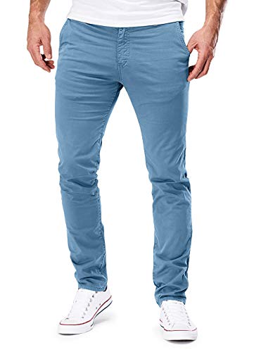 MERISH Chino Herren Slim fit Chinohose Stretch Designer Hose Neu 401 (30-32, 401-1 Hellblau) von MERISH