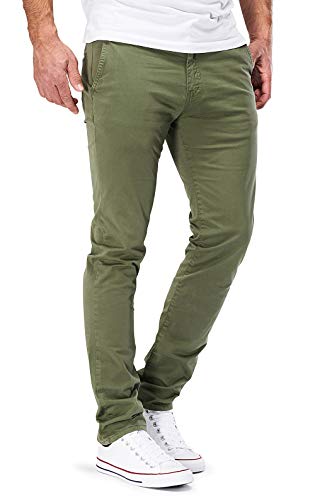 MERISH Chino Herren Slim fit Chinohose Stretch Designer Hose Neu 402 (34-32, 402 Oliv) von MERISH