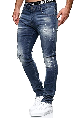 MERISH Jeans Herren Slim Fit Jeanshose Stretch Denim Designer Hose 1507(33W / 30L, 1507 Blau) von MERISH