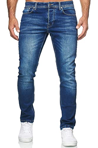 MERISH Jeans Herren Destroyed Hose Jeanshose Männer Slim Fit Stretch Denim 2081-1001 (29-32, 504-1 Blau) von MERISH