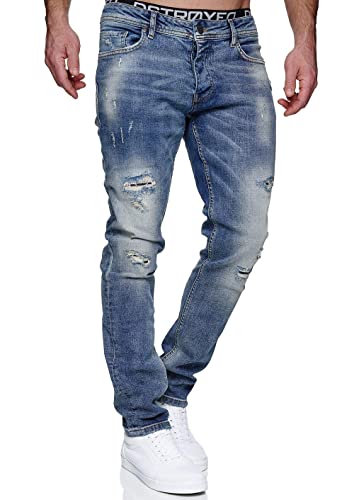 MERISH Jeans Herren Slim Fit Jeanshose Stretch Denim Designer Hose 1507(29W / 32L, 1506-1 Hellblau) von MERISH