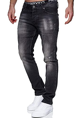 MERISH Jeans Herren Slim Fit Jeanshose Stretch Denim Designer Hose 1507(29W / 32L, 1507-5 Anthrazit) von MERISH