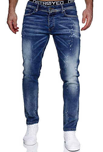 MERISH Jeans Herren Slim Fit Jeanshose Stretch Denim Designer Hose 1507(31W / 32L, 1507-4 Denim) von MERISH