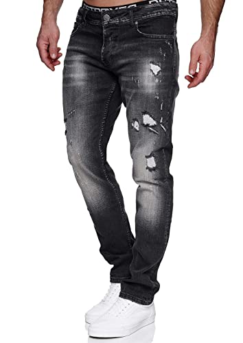 MERISH Jeans Herren Slim Fit Jeanshose Stretch Denim Designer Hose 1507(33W / 32L, 1506-4 Anthrazit) von MERISH