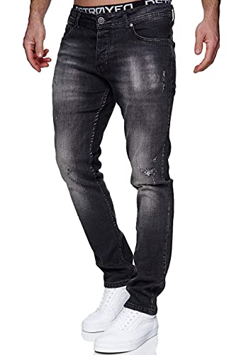 MERISH Jeans Herren Slim Fit Jeanshose Stretch Denim Designer Hose 1507(33W / 32L, 1507-5 Anthrazit) von MERISH