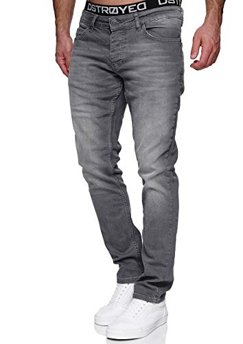 MERISH Jeans Herren Slim Fit Jeanshose Stretch Denim Hose Designer 1512 (30-32, 1512-04 Grau) von MERISH