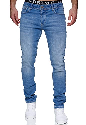 MERISH Jeans Herren Slim Fit Jeanshose Stretch Denim Hose Designer 1512 (31-32, 1512-03 Blau) von MERISH