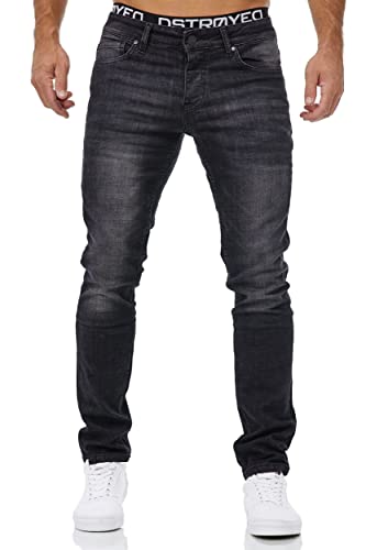 MERISH Jeans Herren Slim Fit Jeanshose Stretch Denim Hose Designer 1512 (42W /32L, 1509-4 Schwarz) von MERISH