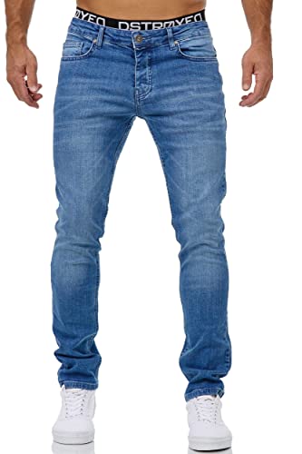 MERISH Jeans Herren Slim Fit Jeanshose Stretch Denim Hose Designer 1512 (42W /34L, 1509-1 Hellblau) von MERISH