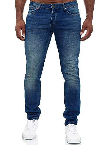 MERISH Jeans Herren Slim Fit Jeanshose Stretch Designer Hose Denim 502 (32-32, 502-2 Blau) von MERISH