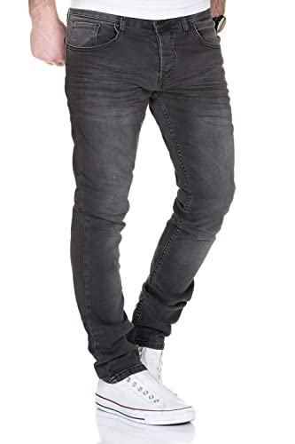 MERISH Jeans Herren Slim Fit Jeanshose Stretch Designer Hose Denim 502 (32-32, 505-4 Grau) von MERISH