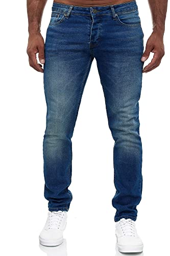 MERISH Jeans Herren Slim Fit Jeanshose Stretch Designer Hose Denim 502 (38-32, 502-2 Blau) von MERISH