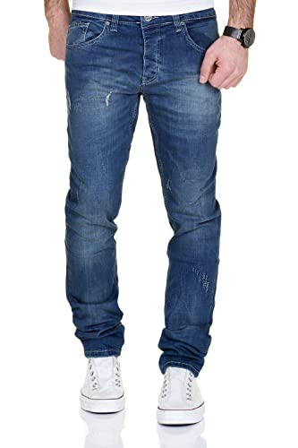 MERISH Jeans Herren Slim Fit Jeanshose Stretch Designer Hose Denim 9148-2100 (31-30, 2100 Blau) von MERISH