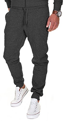 MERISH Jogginghose Herren Jogger Männer Baumwolle Jungen Slim Fit 211, Anthrazit, S von MERISH