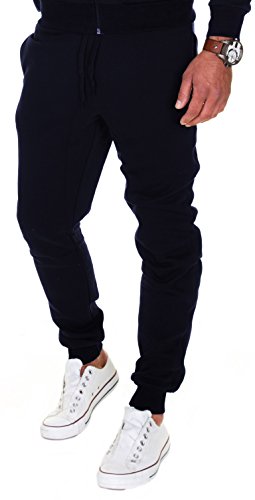 MERISH Jogginghose Herren Jogger Männer Baumwolle Jungen Slim Fit 211, Dunkelblau, S von MERISH