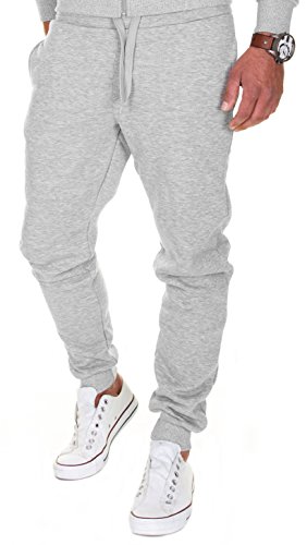 MERISH Jogginghose Herren Jogginganzug Jogger Männer Trainingsanzug Baumwolle Jungen Slim Fit 211 (5XL, Grau) von MERISH