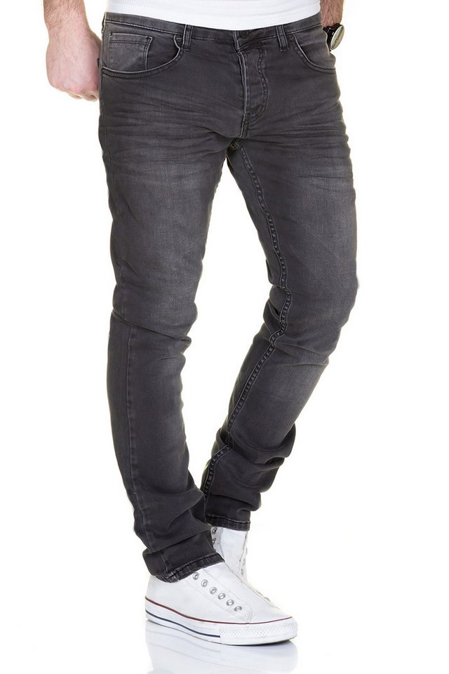 MERISH Slim-fit-Jeans MERISH Jeans Herren Destroyed Hose Used-Look Jeanshose Männer Denim von MERISH