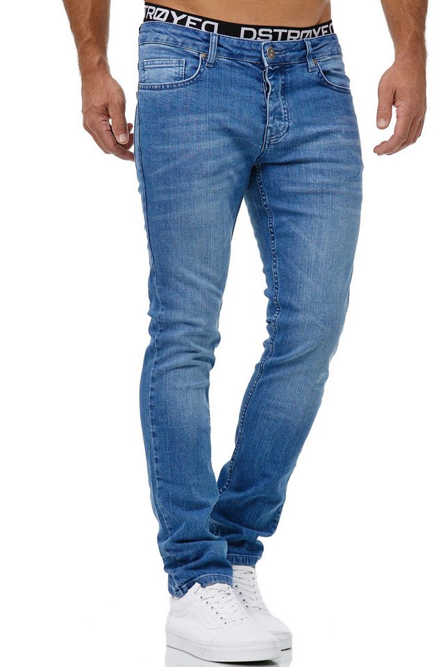 MERISH Slim-fit-Jeans MERISH Jeans Herren Slim Fit Jeanshose Stretch Designer Hose Denim von MERISH