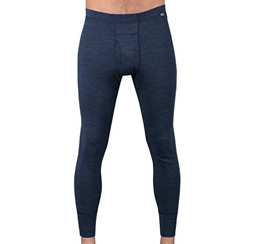 MERIWOOL Herren-Thermounterhose, 100 % Merinowolle. - Blau - Mittel von MERIWOOL