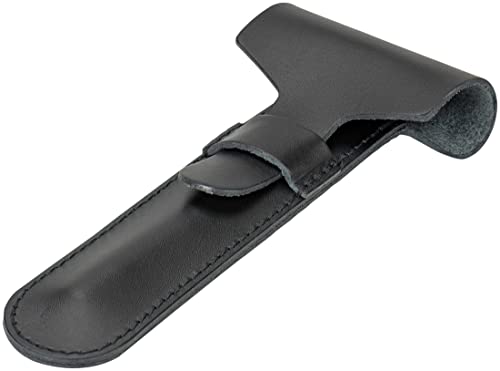 MERKUR Lederhülle Schwarz 5002 | Rasierzubehör | Ideal für Nassrasur | Rindleder | Made in Germany von MERKUR