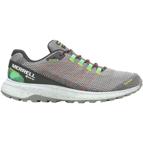 MERRELL Trail-Laufschuhe Fly Strike GTX wasserdichte und atmungsaktive Herren Outdoorschuhe Gore-Tex Trekking-Schuhe Hiking J067469 Grau, Größe:41 von MERRELL