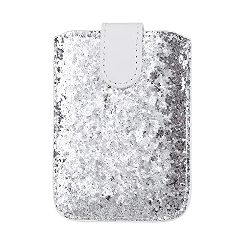 Abzeichenklammer, Seil aufhängen, 1 STÜCK Blockierender Kreditkartenhalter 5 Zugpailletten Kartenhülle Selbstklebender Aufkleber Universal Pailletten Handy-Geldbörsen-Kasten (Color : Gold)(Silver) von MERRIYARD