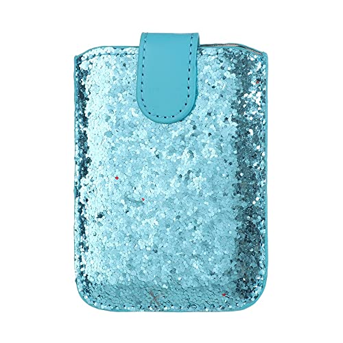 Abzeichenklammer, Seil aufhängen, 1 STÜCK Blockierender Kreditkartenhalter 5 Zugpailletten Kartenhülle Selbstklebender Aufkleber Universal Pailletten Handy-Geldbörsen-Kasten (Color : Gold)(Blue) von MERRIYARD