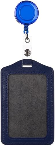 Abzeichenklammer, Seil aufhängen, Frauen Männer Pu-Leder ID Kreditkarteninhaber Studenten Bus Kartenetui Schlüsselband Männlich Besuchstür Identitätsabzeichen Kartenabdeckung (Color : C-1)(A 2) von MERRIYARD