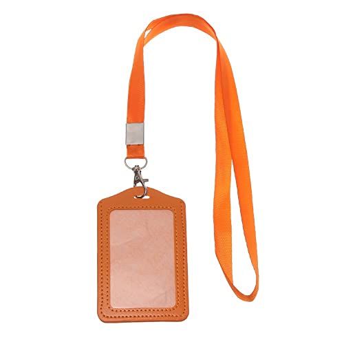 Abzeichenklammer, Seil aufhängen, Frauen Männer Pu-Leder ID Kreditkarteninhaber Studenten Bus Kartenetui Schlüsselband Männlich Besuchstür Identitätsabzeichen Kartenabdeckung (Color : C-1)(B 12) von MERRIYARD