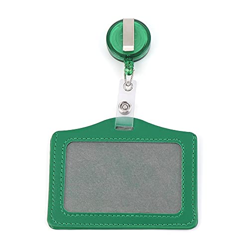 Abzeichenklammer, Seil aufhängen, Frauen Männer Pu-Leder ID Kreditkarteninhaber Studenten Bus Kartenetui Schlüsselband Männlich Besuchstür Identitätsabzeichen Kartenabdeckung (Color : C-1)(C 2) von MERRIYARD