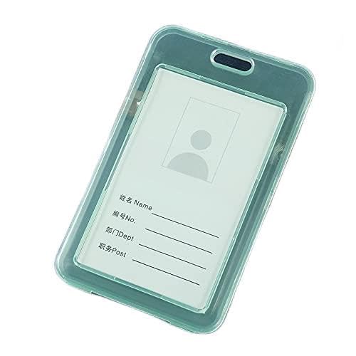 MERRIYARD Abzeichenklammer, Seil aufhängen, 1 stücke Transparente Kartenabdeckung Frauen Männer Student Bus Kartenhalter Fall Business Kreditkarten Bank ID Card Sleeve (Color : Blue)(Green) von MERRIYARD