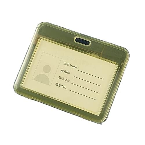 MERRIYARD Abzeichenklammer, Seil aufhängen, 1 stücke Transparente Kartenabdeckung Frauen Männer Student Bus Kartenhalter Fall Business Kreditkarten Bank ID Card Sleeve (Color : Blue)(Yellow 01) von MERRIYARD
