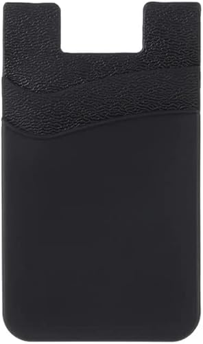 MERRIYARD Abzeichenklammer, Seil aufhängen, 1PC Fashion Silikon Phone Wallet Selbstklebender Kartenhalter Universal-Handytasche Stick auf Kreditkartentaschen Geldbeutel (Color : Blue)(Black) von MERRIYARD