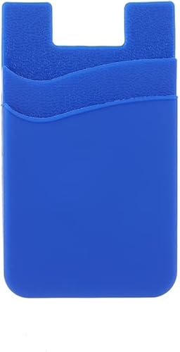 MERRIYARD Abzeichenklammer, Seil aufhängen, 1PC Fashion Silikon Phone Wallet Selbstklebender Kartenhalter Universal-Handytasche Stick auf Kreditkartentaschen Geldbeutel (Color : Blue)(Blue) von MERRIYARD