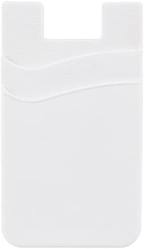 MERRIYARD Abzeichenklammer, Seil aufhängen, 1PC Fashion Silikon Phone Wallet Selbstklebender Kartenhalter Universal-Handytasche Stick auf Kreditkartentaschen Geldbeutel (Color : Blue)(White) von MERRIYARD