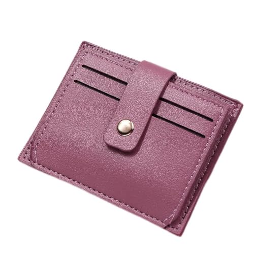 MERRIYARD Abzeichenklammer, Seil aufhängen, Damen Geldbörse Kurz Geldbörse Mode PU Leder Multi-Card Bit Kartenhalter Mini Clutch for Mädchen (Color : G)(Deep Pink) von MERRIYARD