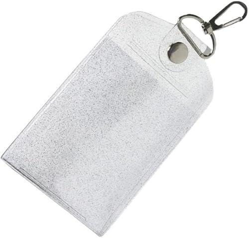 MERRIYARD Abzeichenklammer, Seil aufhängen, Tragbarer ID-Ausweis-Kreditkartenhalter-Taschen-Kasten-Mappen-Schlüsselanhänger-Schlüsselring for Frauen-Männer (Color : Blue)(Clear) von MERRIYARD